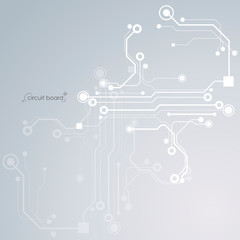 circuit board  electronic hardware future technological concept  hi-tech computer digital technology background copy space  vector illustration 