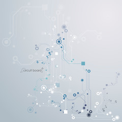 circuit board  electronic hardware future technological concept  hi-tech computer digital technology background copy space  vector illustration 