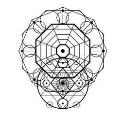 Fototapeta premium Abstract geometric background. Art deco style, trendy vintage design element. Black grille on a white background. Black and white art deco panels. Gatsby style. Set retro pattern