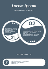 Brochure cover or web banner design with numbered steps