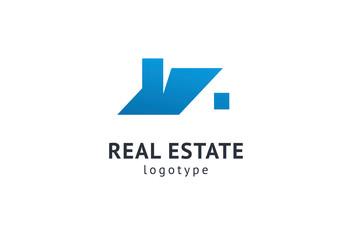 Abstract real estate agent logo icon vector design. Rent, sale of real estate vector logo, House cleaning, home security, real estate auction. Vector building logo concept.