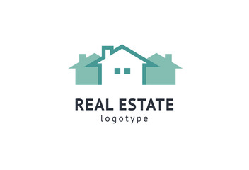 Abstract real estate agent logo icon vector design. Rent, sale of real estate vector logo, House cleaning, home security, real estate auction. Vector building logo concept.