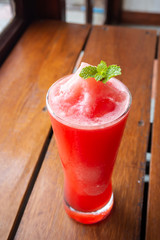Watermelon juice. Refreshment beverage. Hight vitamin drink in summer.