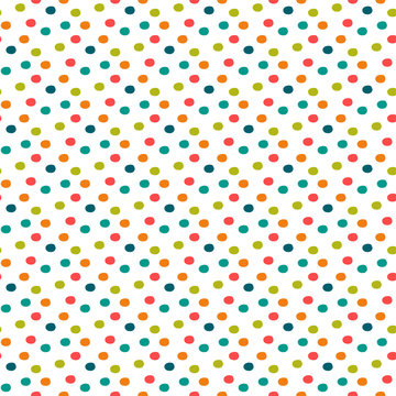 Cute seamless dot colorful pattern