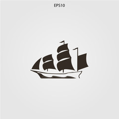 ship logo minimalist elegant silhouette
