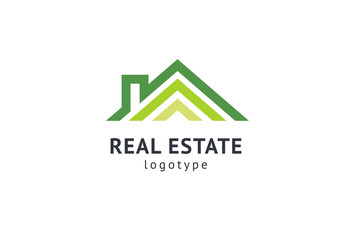 Abstract real estate agent logo icon vector design. Rent, sale of real estate vector logo, House cleaning, home security, real estate auction. Vector building logo concept.