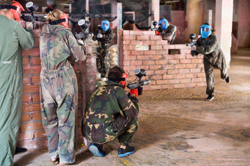 Teams on the paintball ground