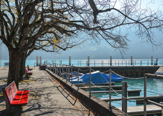 Obraz premium Lakeside park in Brienz, Switzerland