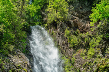 身延　見神の滝の風景