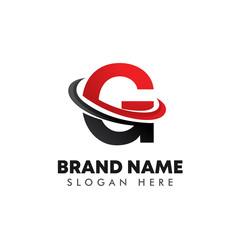 Obraz premium letter G logo symbol with swoosh design