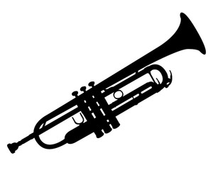 Silhouette noire de trompette