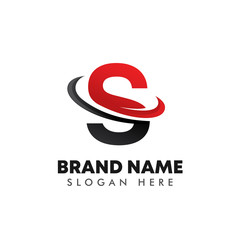 letter S logo symbol with swoosh design