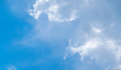 Air clouds in the blue sky.