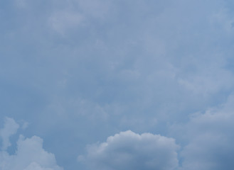 Air clouds in the blue sky.