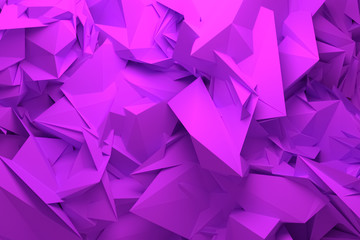Fototapeta premium Illustrations of CGI, random geometric, backdrop for graphic design or wallpapers. 3D render.