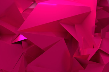 CGI, random geometric, backdrop for design texture, background. 3D render.