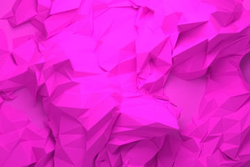 Naklejka premium Abstract CGI, random geometric backdrop. Wallpaper for graphic design. 3D render.