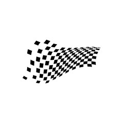 Race flag vector icon symbol. simple design checkered flag logo template