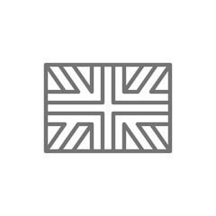 Fototapeta premium Flag of Great Britain, England line icon.
