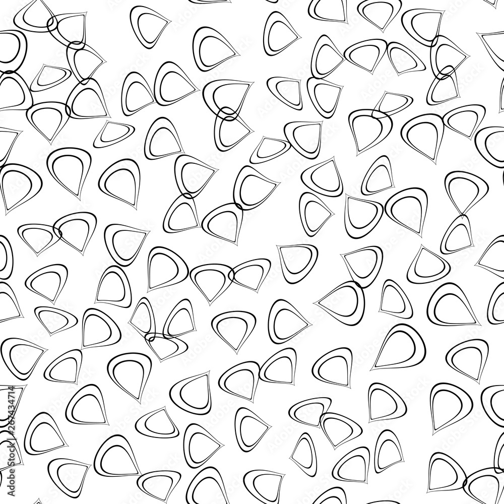 Poster Simple circle shapes background. Vector geometric abstract seamless pattern.