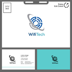 logo global wireless modern and simple concept