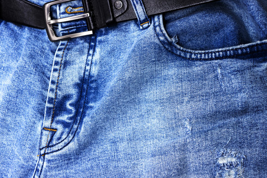 Denim pants close up for background. Background and texture.