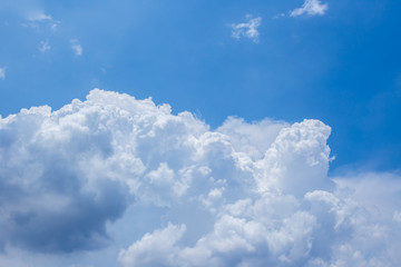 Blue sky with clouds background.Sky daylight. Natural sky composition. Element of design.