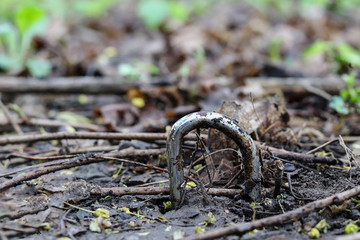 rusty Lock on the ground