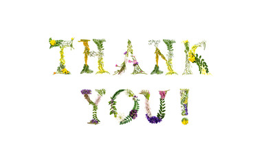 Floral thank you card.
