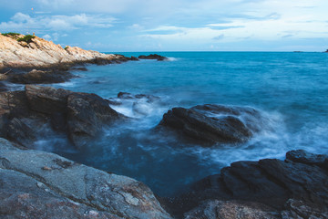 Fototapeta na wymiar The beauty of the rocks by the sea.