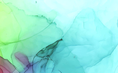 Naklejka premium Alcohol ink vector bright color abstract background.