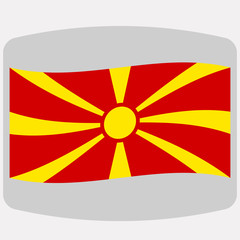 Flag of Macedonia,  vector illustration, flat