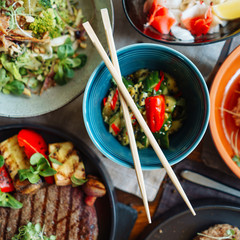 Oriental salad of pickled vegetables with sesame