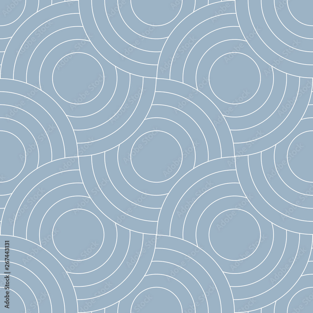 Poster abstract retro pattern of geometric shapes. neutral mosaic backdrop. geometric wave of circles backg