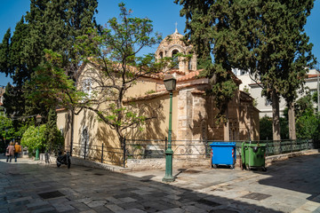 Fototapeta na wymiar Byzantine Orthodox church in Athens, Greece