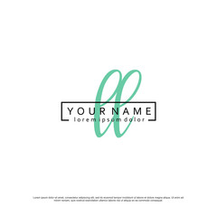 Initial L LL elegant logo template vector