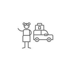 Road trip, adventure icon. Element of adventure icon. Thin line icon for website design and development, app development. Premium icon