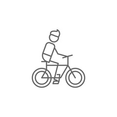 Cycling, sport, adventure icon. Element of adventure icon. Thin line icon for website design and development, app development. Premium icon