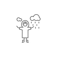 Raincoat, adventure icon. Element of adventure icon. Thin line icon for website design and development, app development. Premium icon