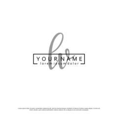 Initial L V ,  elegant logo template vector