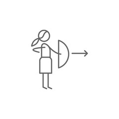 Archery, adventure icon. Element of adventure icon. Thin line icon for website design and development, app development. Premium icon