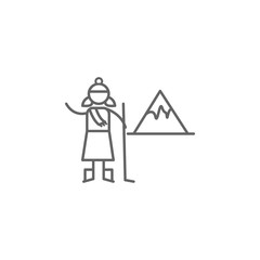 Glacier, adventure icon. Element of adventure icon. Thin line icon for website design and development, app development. Premium icon