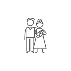 Family, parents, baby icon. Element of family life icon. Thin line icon for website design and development, app development. Premium icon