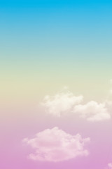 A soft fog cloud background with a pastel colored orange to blue gradient