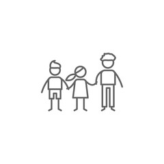 Siblings, family icon. Element of family life icon. Thin line icon for website design and development, app development. Premium icon