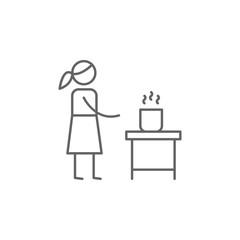 Cooking, family icon. Element of family life icon. Thin line icon for website design and development, app development. Premium icon