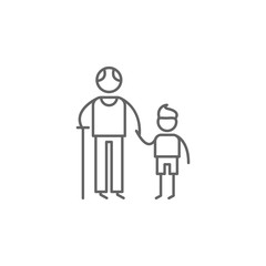 Grandparents, family icon. Element of family life icon. Thin line icon for website design and development, app development. Premium icon
