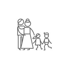 Parenthood, children icon. Element of family life icon. Thin line icon for website design and development, app development. Premium icon