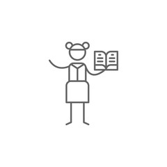 Menu, waitress, restaurant icon. Element of restaurant icon. Thin line icon for website design and development, app development. Premium icon