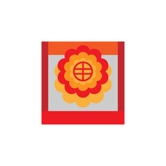 Chinese traditional, moon cake icon. Element of Chinese traditional illustration. Premium quality graphic design icon. Signs and symbols collection icon for websites